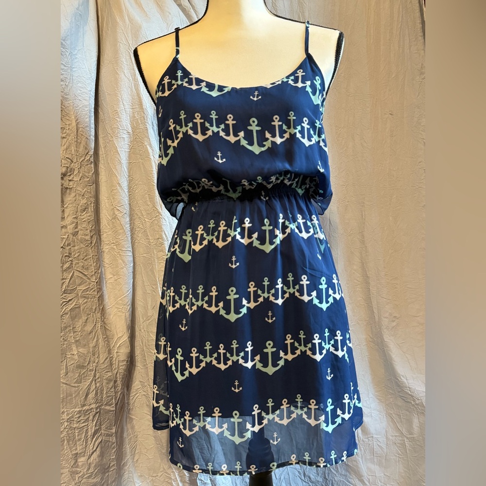 Ocean Drive Navy Anchor Dress